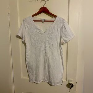 Style & Co embroidered white Shirt